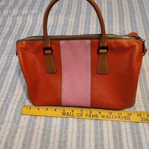 Vintage Prada Milano Orange And Pink Handbag/Purse With Prada Storage Bag - Picture 3 of 8